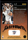 2024-25 Panini Prizm Black #1 Shai Gilgeous-Alexander Talismen Silver Prizms