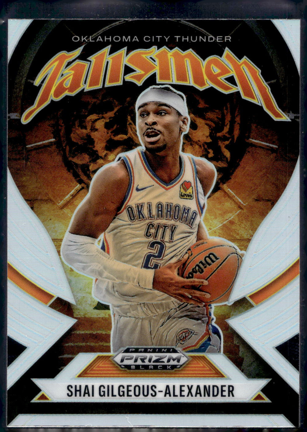 2024-25 Panini Prizm Black #1 Shai Gilgeous-Alexander Talismen Silver Prizms