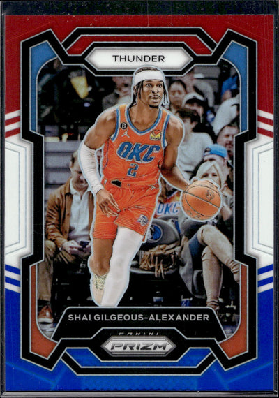 2023-24 Panini Prizm #85 Shai Gilgeous-Alexander Prizms Red White and Blue