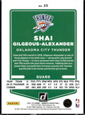 2021-22 Donruss #23 Shai Gilgeous-Alexander Holo Green Laser