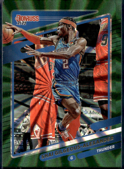 2021-22 Donruss #23 Shai Gilgeous-Alexander Holo Green Laser