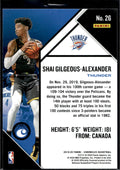 2019-20 Panini Chronicles #26 Shai Gilgeous-Alexander