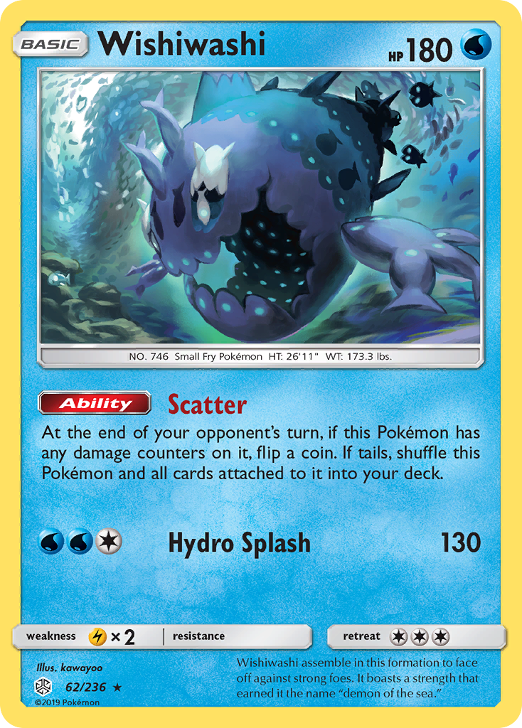 Wishiwashi 62 236 Cosmic Eclipse Holofoil