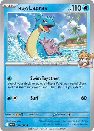 Misty's Lapras 50 Sv10 Destined Rivals