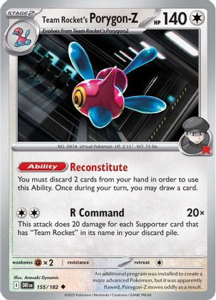 Team Rocket's Porygon Z 155 Sv10 Destined Rivals