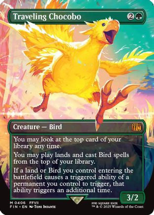 Traveling Chocobo (Borderless) (FIN-406) - FINAL FANTASY Foil