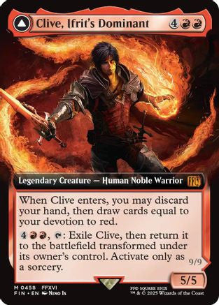 Clive, Ifrit's Dominant (Extended Art) (FIN-458) - FINAL FANTASY Foil