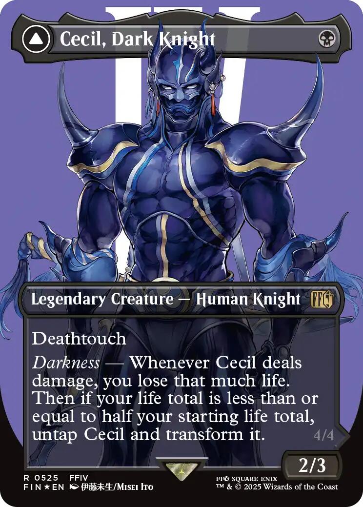 Cecil, Dark Knight (Borderless) (Surge Foil) - 525 - (FINAL FANTASY)