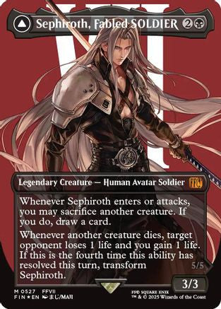 Sephiroth, Fabled SOLDIER (Borderless) (Surge Foil) (FIN-527) - FINAL FANTASY Foil