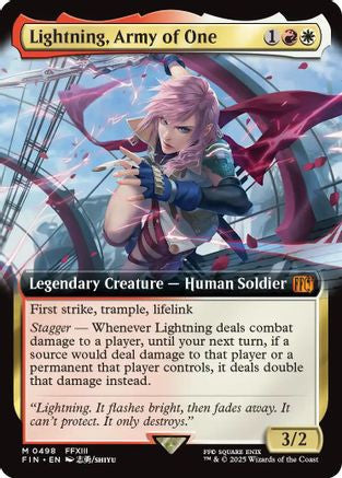 Lightning, Army of One (Extended Art) (FIN-498) - FINAL FANTASY