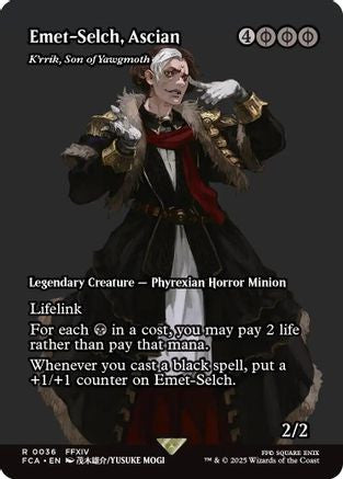 Emet-Selch, Ascian - K'rrik, Son of Yawgmoth (Showcase) (FCA-036) - FINAL FANTASY: Through the Ages Foil