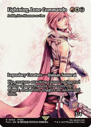Lightning, Lone Commando - Isshin, Two Heavens as One (Showcase) (FCA-054) - FINAL FANTASY: Through the Ages Foil
