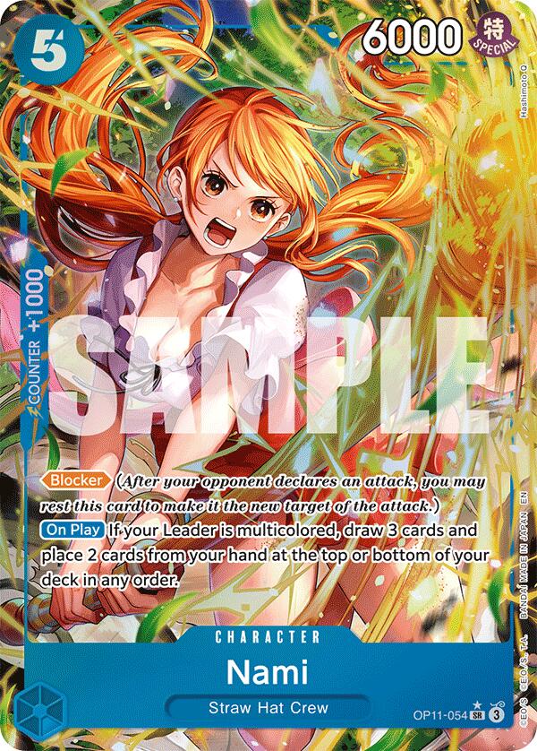 Nami (054) (Alternate Art) - OP11-054 - (A Fist of Divine Speed)