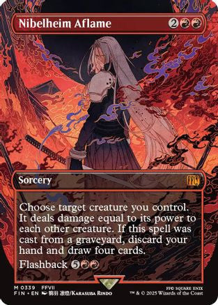 Nibelheim Aflame (Borderless) (FIN-339) - FINAL FANTASY Foil