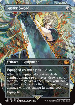 Buster Sword (Borderless) (FIN-351) - FINAL FANTASY Foil