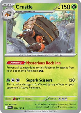 Crustle 012 182 12 Sv10 Destined Rivals Holofoil