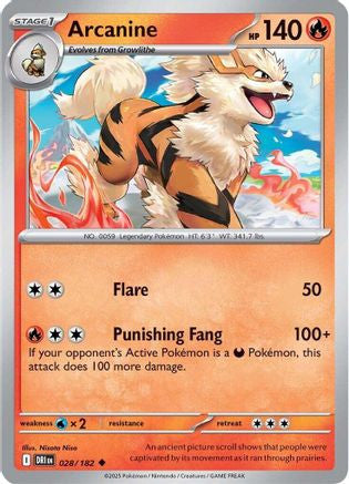 Arcanine 28 Sv10 Destined Rivals