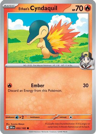 Ethan's Cyndaquil 32 Sv10 Destined Rivals Reverse Holofoil