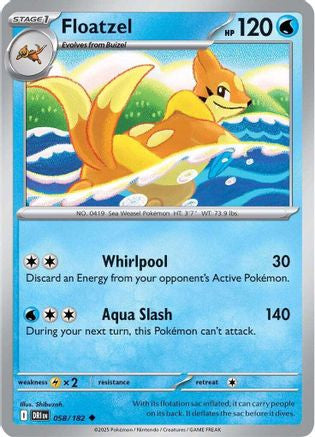Floatzel 58 Sv10 Destined Rivals Reverse Holofoil