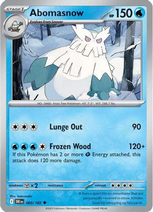 Abomasnow 60 Sv10 Destined Rivals Reverse Holofoil