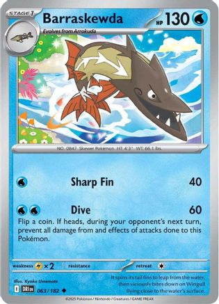 Barraskewda 63 Sv10 Destined Rivals Reverse Holofoil