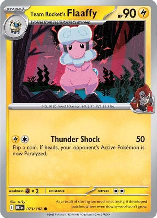 Team Rocket's Flaaffy 73 Sv10 Destined Rivals Reverse Holofoil