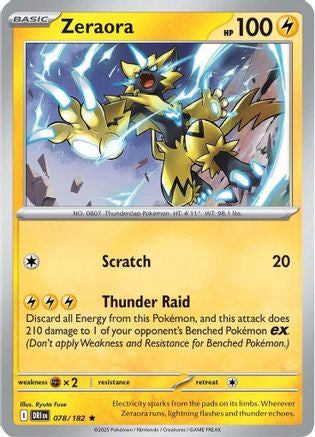 Zeraora 78 Sv10 Destined Rivals Holofoil