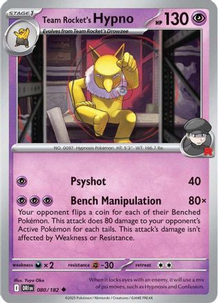 Team Rocket's Hypno 80 Sv10 Destined Rivals