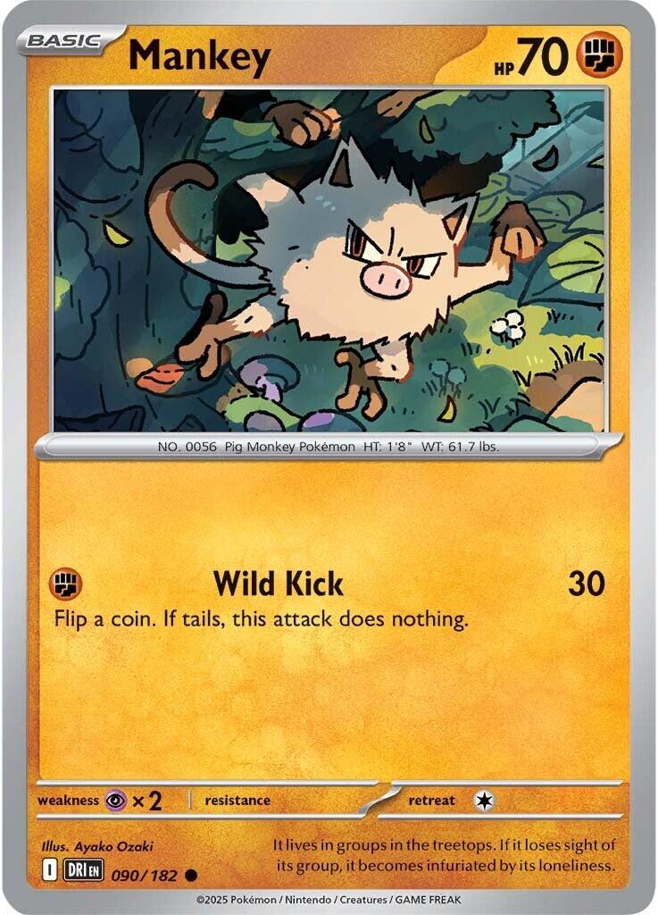 Mankey - 090/182 - (SV10: Destined Rivals)