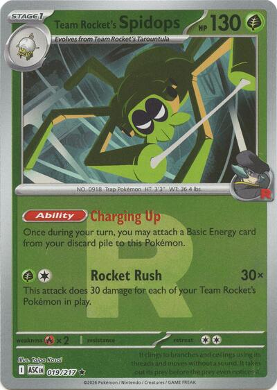 Team Rocket's Spidops - Team Rocket - 019/217 - Rare [me025-019] [Reverse Holo]