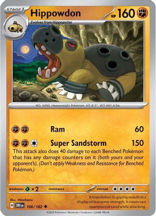 Hippowdon 106 Sv10 Destined Rivals Reverse Holofoil