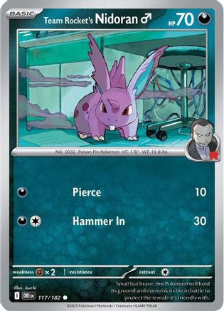 Team Rocket's Nidorand 117 Sv10 Destined Rivals