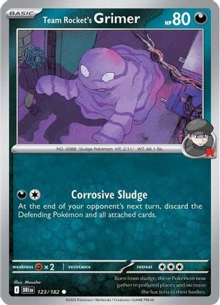 Team Rocket's Grimer 123 Sv10 Destined Rivals Reverse Holofoil