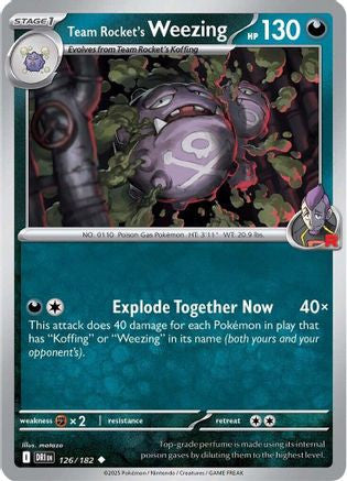 Team Rocket's Weezing 126 182 126 Sv10 Destined Rivals