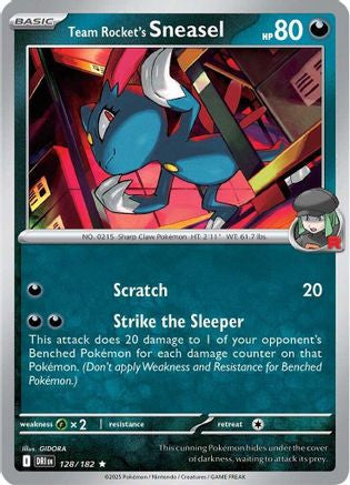Team Rocket's Sneasel 128 Sv10 Destined Rivals Holofoil