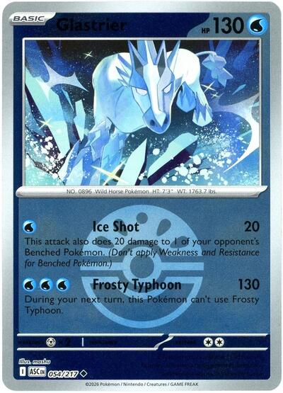 Glastrier - Friend Ball - 054/217 - Uncommon [me025-054] [Reverse Holo]