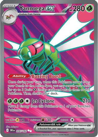 Yanmega Ex 206 182 206 Sv10 Destined Rivals Holofoil