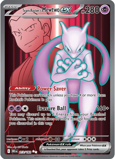 Team Rocket's Mewtwo ex - 213/182 - 213/182 - (SV10: Destined Rivals)