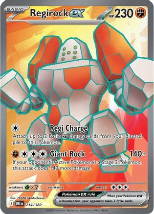 Regirock Ex 214 182 214 Sv10 Destined Rivals Holofoil