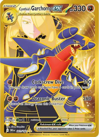 Cynthia's Garchomp Ex 241 182 241 Sv10 Destined Rivals Holofoil