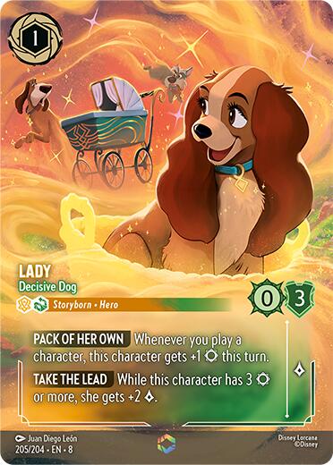 Lady - Decisive Dog (Enchanted) - 205/204 - (Reign of Jafar)