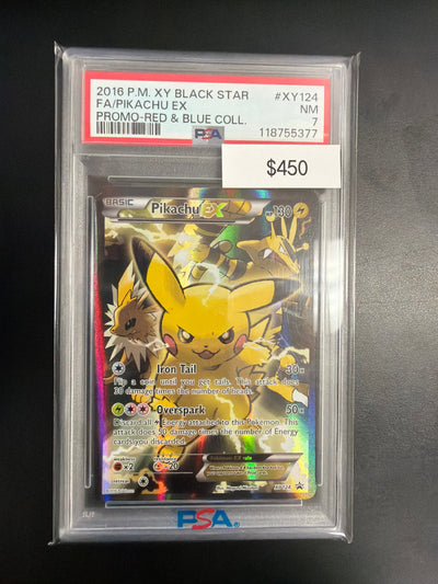 Pokemon Pikachu Ex #XY124 PSA 7