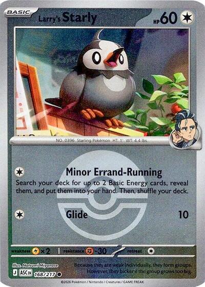 Larry's Starly - Poké Ball - 168/217 - Common [me025-168] [Reverse Holo]