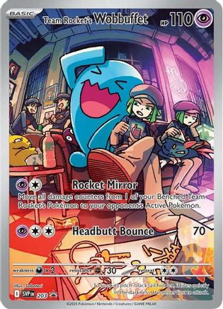 Team Rocket's Wobbuffet 203 Sv Scarlet Violet Promo Cards Holofoil