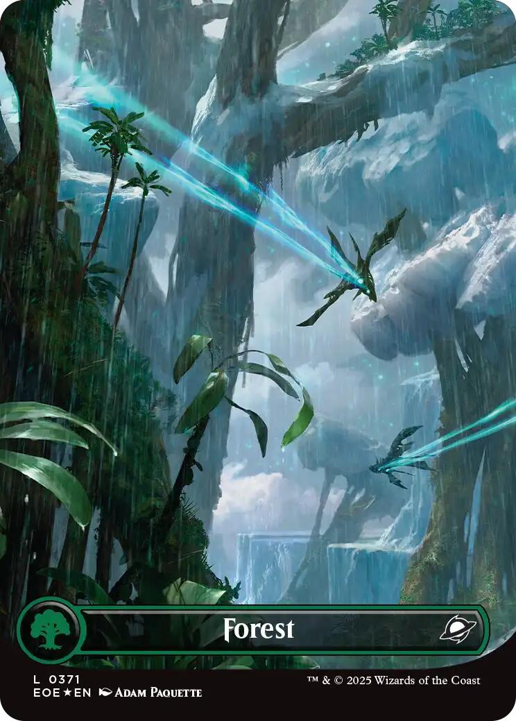Forest (0371) (Borderless) (Galaxy Foil) - 371 - (Edge of Eternities)