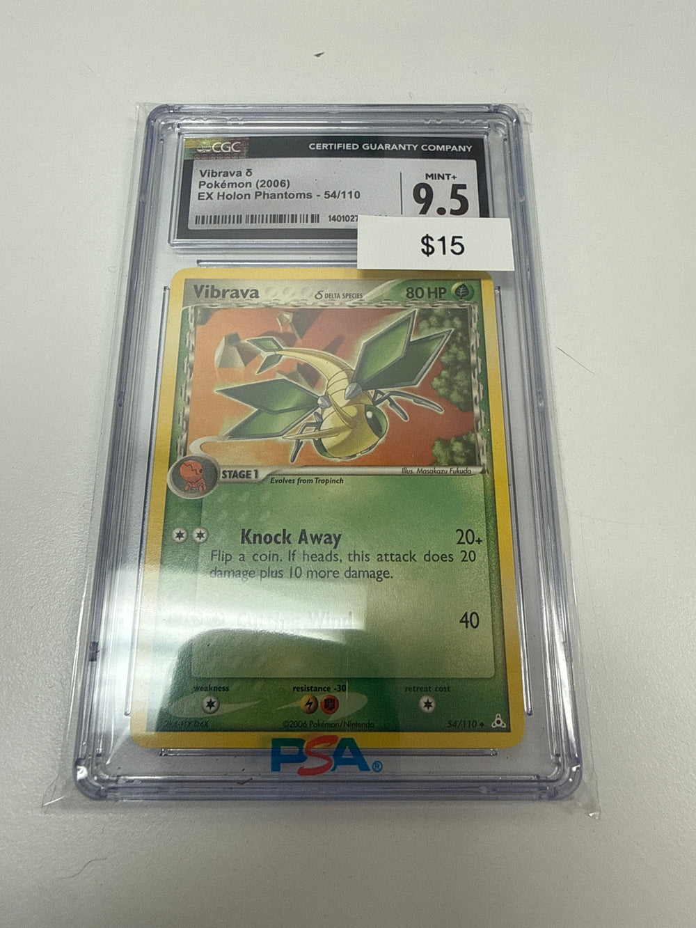 Pokemon Vibrava #54/110 CGC 9.5