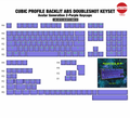 Tai-Hao Avatar Generation II Purple 149 Key Cubic Profile Double Shot ABS Keycap Set