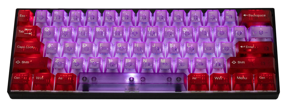 Tai-Hao Atomic Purple 152 Key Cubic Profile ABS Translucent Keycap Set