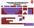 Tai-Hao Atomic Purple 152 Key Cubic Profile ABS Translucent Keycap Set