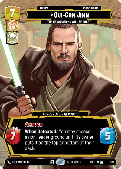 Qui-Gon Jinn - The Negotiations Will Be Short (Prestige) - 1051 - (Legends of the Force)